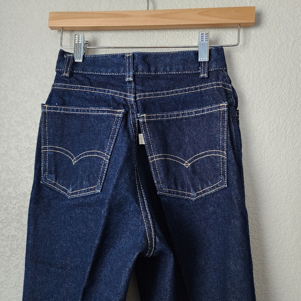 LEVIS x‎ VINTAGE 90's dark wash jeans high rise straight leg white tab 153 - Picture 12 of 14